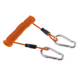 Maxbell Scuba Diving Spring Coil Rope with two Snap Clips for Current Dive Orange