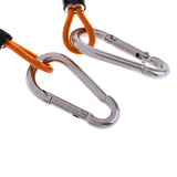 Maxbell Scuba Diving Spring Coil Rope with two Snap Clips for Current Dive Orange