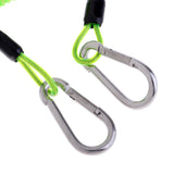 Maxbell Scuba Diving Spring Coil Rope with two Snap Clips for Current Dive Green