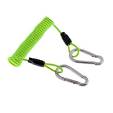 Maxbell Scuba Diving Spring Coil Rope with two Snap Clips for Current Dive Green