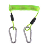 Maxbell Scuba Diving Spring Coil Rope with two Snap Clips for Current Dive Green