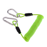 Maxbell Scuba Diving Spring Coil Rope with two Snap Clips for Current Dive Green