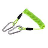 Maxbell Scuba Diving Spring Coil Rope with two Snap Clips for Current Dive Green