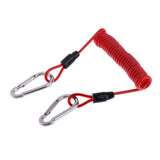 Maxbell Scuba Diving Spring Coil Rope with two Snap Clips for Current Dive Red