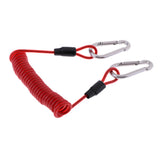 Maxbell Scuba Diving Spring Coil Rope with two Snap Clips for Current Dive Red