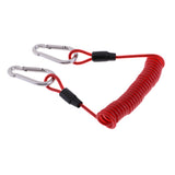 Maxbell Scuba Diving Spring Coil Rope with two Snap Clips for Current Dive Red