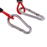 Maxbell Scuba Diving Spring Coil Rope with two Snap Clips for Current Dive Red