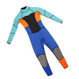 Maxbell Women Neoprene Long Sleeve Full Wetsuit for Diving Swimming Blue Mixed L