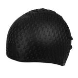 Maxbell Elastic Silicone Hair Protect Swimming Hat Long Hair Cap for Women Black