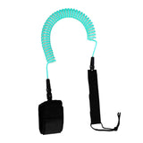 Maxbell 10ft Coiled SUP Leash Leg Rope with Waterproof Wallet Dry Bag Light Blue