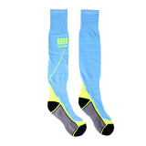 Maxbell 1 Pair Anti-Slip Compression Socks Sports Long Sock Sky Blue and Green Gray