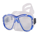 Maxbell Tempered Glass Anti-Fog Mask for Scuba Diving Snorkeling Freediving Blue