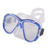 Maxbell Tempered Glass Anti-Fog Mask for Scuba Diving Snorkeling Freediving Blue