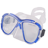 Maxbell Tempered Glass Anti-Fog Mask for Scuba Diving Snorkeling Freediving Blue