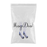 Maxbell 1 Pair Anti-Slip Compression Socks Sports Long Sock White and Blue Gray