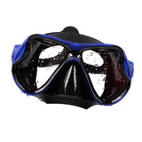 Maxbell Professional Silicone Tempered Glass Mask for Snorkeling Scuba Diving Blue