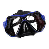 Maxbell Professional Silicone Tempered Glass Mask for Snorkeling Scuba Diving Blue