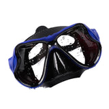 Maxbell Professional Silicone Tempered Glass Mask for Snorkeling Scuba Diving Blue