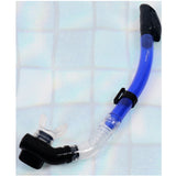 Maxbell Full Dry Snorkel Tube Silicone Mouthpiece for Scuba Diving Snorkeling Blue