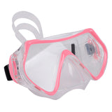 Maxbell Adults Anti-Fog Silicone Mask Goggles For Scuba Diving, Snorkeling Pink