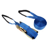 Maxbell 36FT Slackline Kit with Hook & Ratchet Tensioner Balance Training Blue
