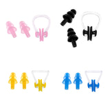 Maxbell Waterproof Clear Silicone Swimming Set Ear Plug + Nose Clip with Box Yellow