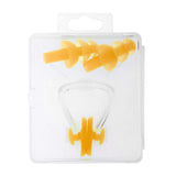 Maxbell Waterproof Clear Silicone Swimming Set Ear Plug + Nose Clip with Box Yellow