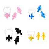 Maxbell Waterproof Clear Silicone Swimming Set Ear Plug + Nose Clip with Box Yellow