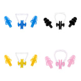 Maxbell Waterproof Clear Silicone Swimming Set Ear Plug + Nose Clip with Box Yellow