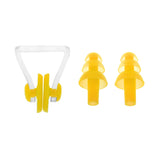 Maxbell Waterproof Clear Silicone Swimming Set Ear Plug + Nose Clip with Box Yellow