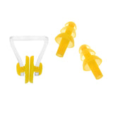 Maxbell Waterproof Clear Silicone Swimming Set Ear Plug + Nose Clip with Box Yellow