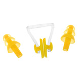 Maxbell Waterproof Clear Silicone Swimming Set Ear Plug + Nose Clip with Box Yellow