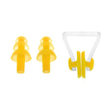 Maxbell Waterproof Clear Silicone Swimming Set Ear Plug + Nose Clip with Box Yellow