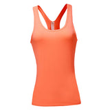 Maxbell Women Sports Vest Fitness Gym Stretch Sleeveless Shirts orange L