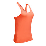 Maxbell Women Sports Vest Fitness Gym Stretch Sleeveless Shirts orange L