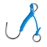 Maxbell 316 Stainless Steel Scuba Diving Single Reef Hook with Line Ring Blue