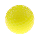 Maxbell 2 Pieces Bright Color Smile Face Pattern Training Practice Golf Balls Yellow