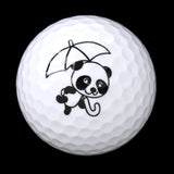 Maxbell Golf Driving Range Practice Ball Cute Panda Printed Golf Ball 1Pcs E#