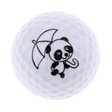 Maxbell Golf Driving Range Practice Ball Cute Panda Printed Golf Ball 1Pcs E#