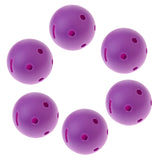 Maxbell 6 Pieces Dent-resistant Perforated Indoor Home Practice Golf Balls Purple