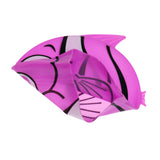 Maxbell Children Kid Silicone Swimming Bathing Cartoon Animal Fish Hat Cap Purple Red