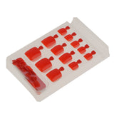 Maxbell 24pcs Pure Toe Nails Full Cover Pedicure False Nail Art Tips File Orange Red