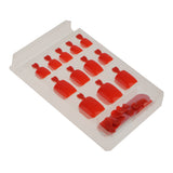 Maxbell 24pcs Pure Toe Nails Full Cover Pedicure False Nail Art Tips File Orange Red