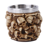 Maxbell 3D Skull Beer Mug Stainless Steel Inside Coffee Beer Tea Drinking Cup B