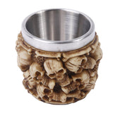 Maxbell 3D Skull Beer Mug Stainless Steel Inside Coffee Beer Tea Drinking Cup B