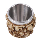 Maxbell 3D Skull Beer Mug Stainless Steel Inside Coffee Beer Tea Drinking Cup B