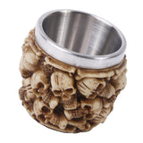 Maxbell 3D Skull Beer Mug Stainless Steel Inside Coffee Beer Tea Drinking Cup B