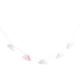 Maxbell Hanging Clouds Garland for Baby Shower, Wedding Party Decor White and Pink