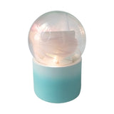 Maxbell Water Globe Crystal Ball Musical Box Night Lights Battery Powered Pink Blue