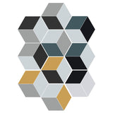 Maxbell 10 Pieces Hexagonal Wall Tiles Stickers Kitchen Bathroom Tile Decal #3